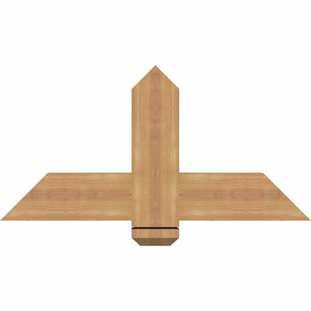 Ekena Millwork Eugene Smooth Timber Gable Bracket, Western Red Cedar, 36"W x 18"H x 3 1/2"D x 5 1/2"F, 12/12 Pitch GBW036X18X0406EUG00SWR